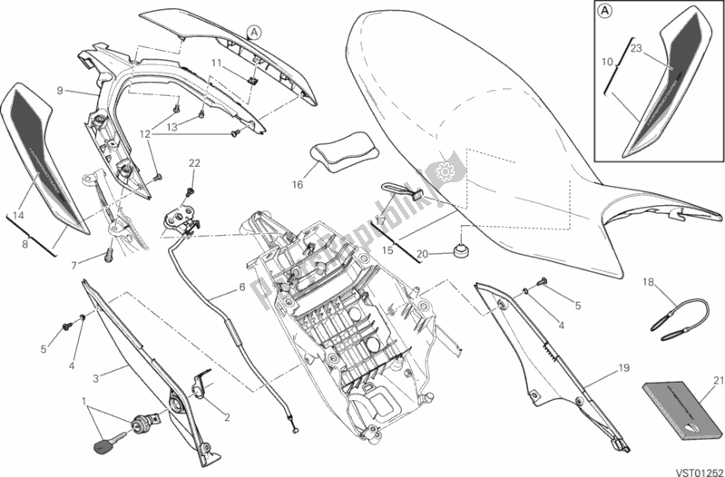 Todas las partes para Asiento de Ducati Hypermotard SP USA 821 2013